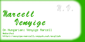 marcell venyige business card